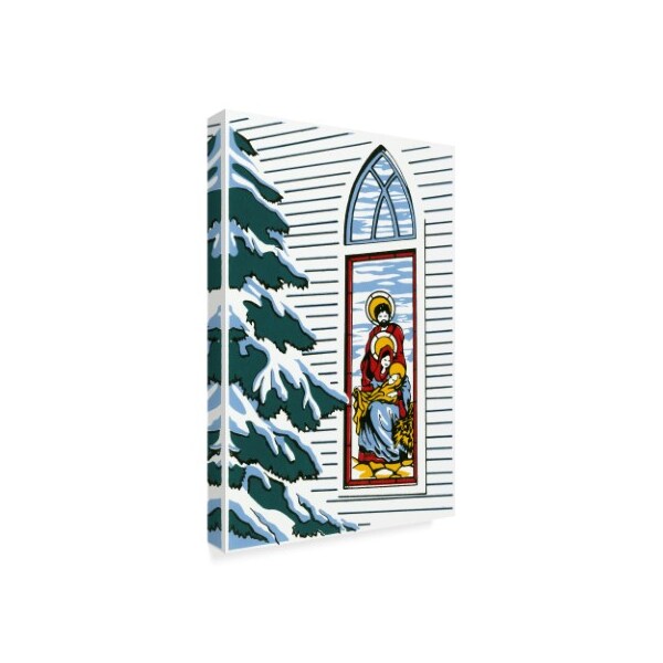 Crockett Collection 'Stained Glass Church' Canvas Art,12x19